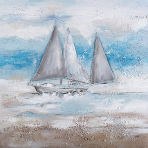 Boat Hand Painted Oil Painting / Canvas Wall Art UK HD07520