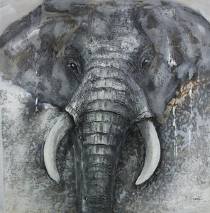 Elephant Hand Painted Oil Painting / Canvas Wall Art UK HD07536