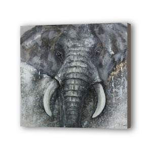Elephant Hand Painted Oil Painting / Canvas Wall Art UK HD07536