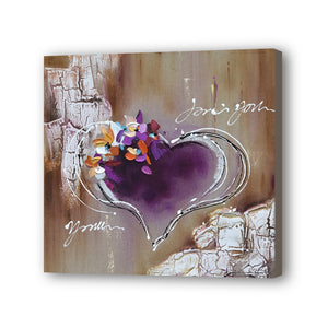 Heart Hand Painted Oil Painting / Canvas Wall Art HD07539