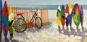 Bicycle Hand Painted Oil Painting / Canvas Wall Art UK HD07562