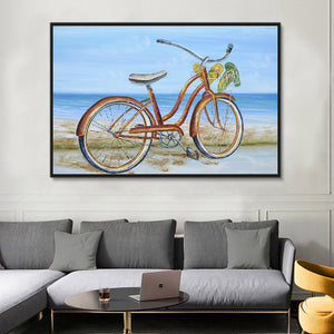 Bicycle Hand Painted Oil Painting / Canvas Wall Art HD07567