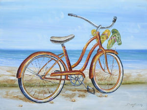 Bicycle Hand Painted Oil Painting / Canvas Wall Art UK HD07567
