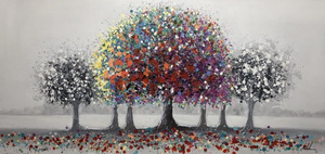 Tree Hand Painted Oil Painting / Canvas Wall Art UK HD07578
