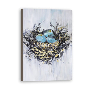 Bird Nest Hand Painted Oil Painting / Canvas Wall Art UK HD07646