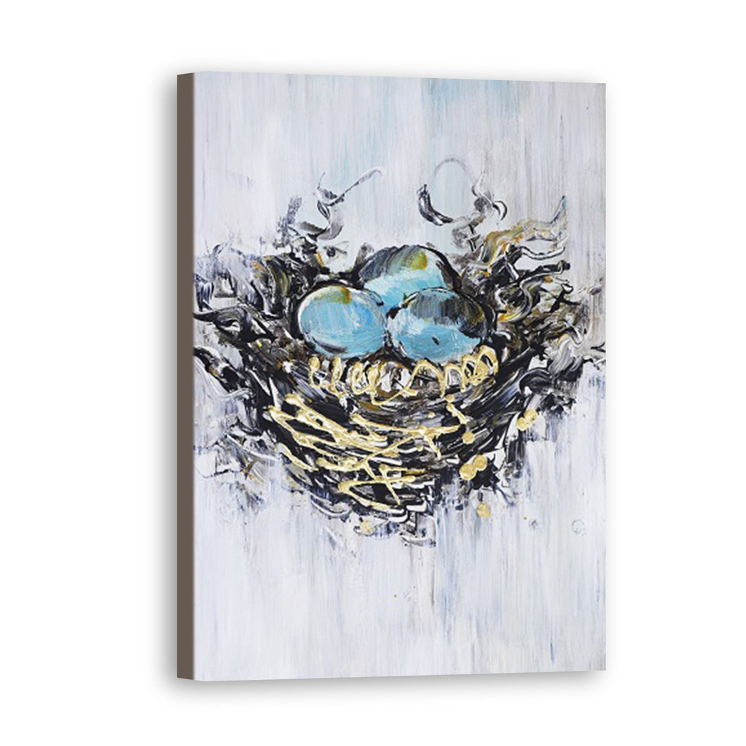 Bird Nest Hand Painted Oil Painting / Canvas Wall Art UK HD07646