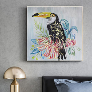 Bird Hand Painted Oil Painting / Canvas Wall Art HD07678