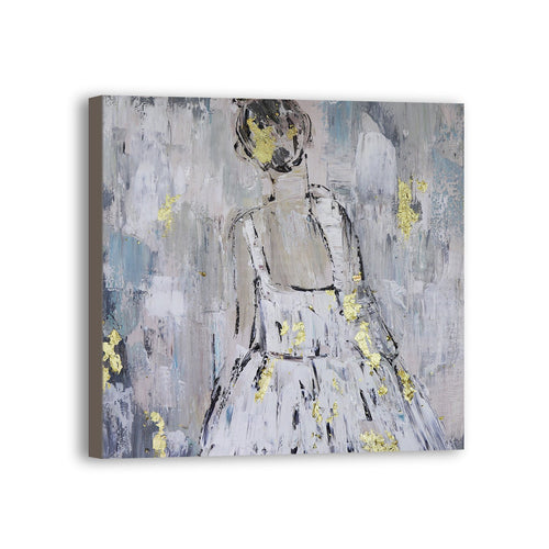 Woman Hand Painted Oil Painting / Canvas Wall Art UK HD07686