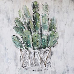 Cactus Hand Painted Oil Painting / Canvas Wall Art UK HD07688
