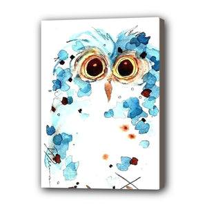 Owl Hand Painted Oil Painting / Canvas Wall Art UK HD07777