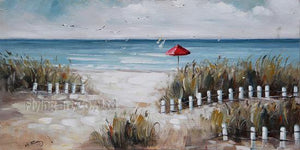 Beach Hand Painted Oil Painting / Canvas Wall Art UK HD07795