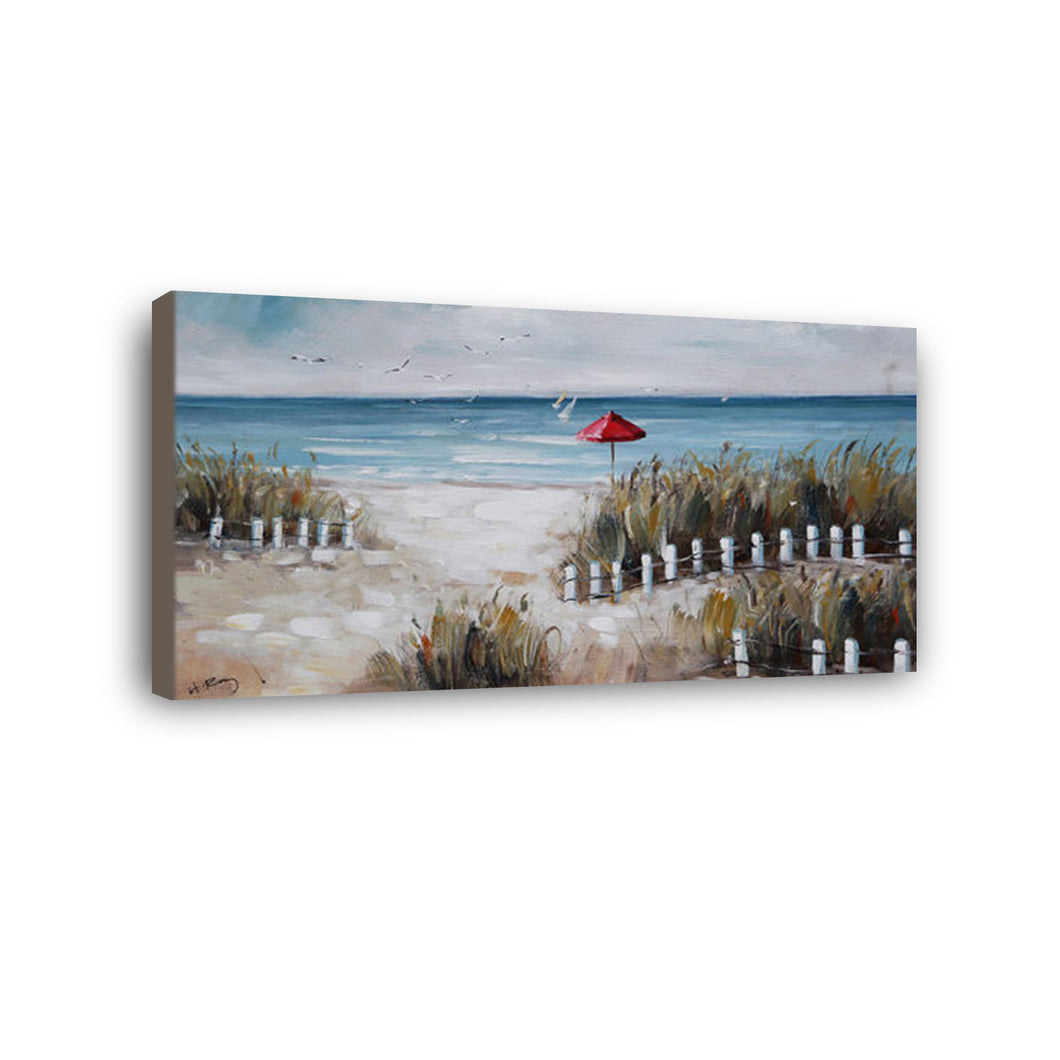 Beach Hand Painted Oil Painting / Canvas Wall Art HD07795