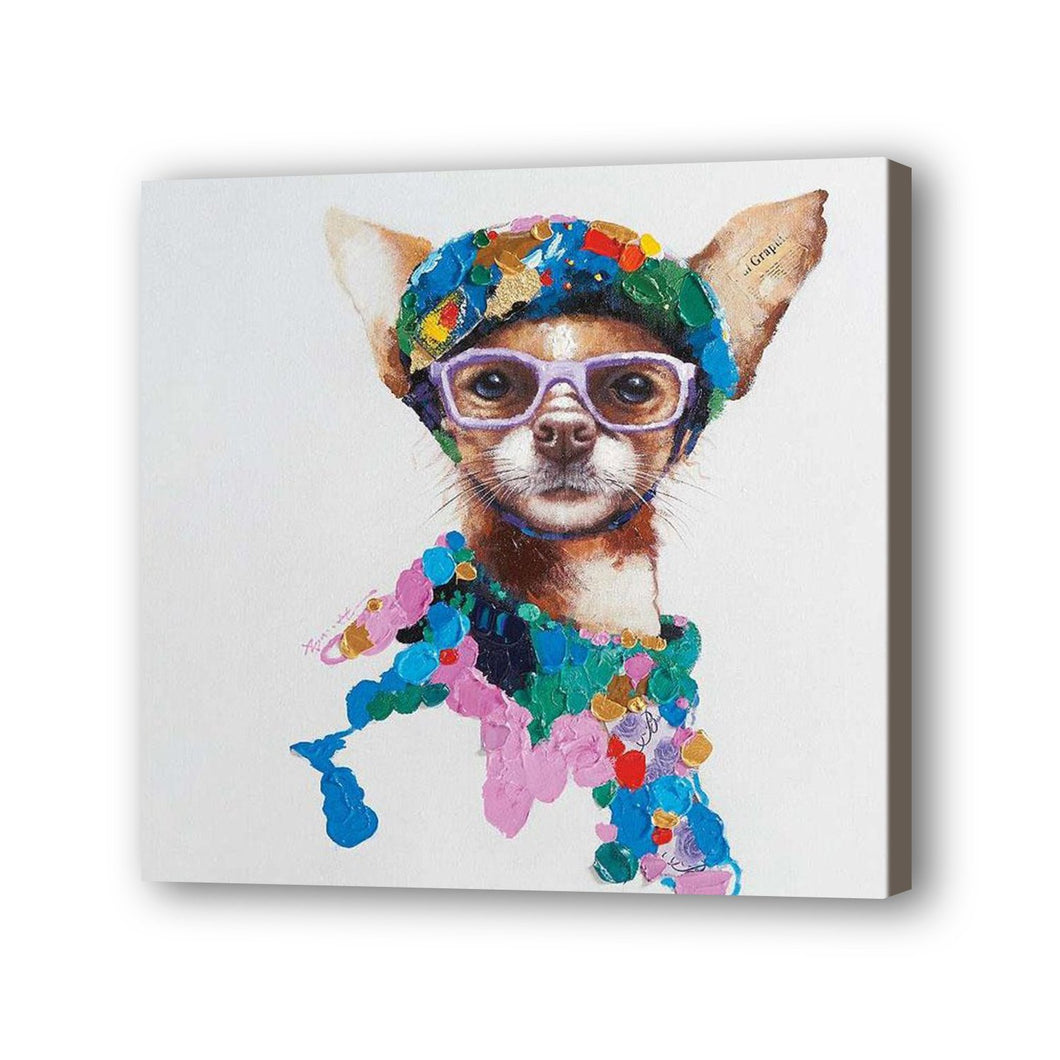 Dog Hand Painted Oil Painting / Canvas Wall Art UK HD07813