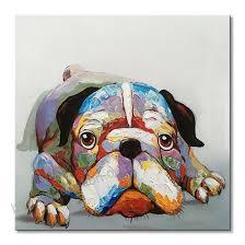 Dog Hand Painted Oil Painting / Canvas Wall Art UK HD07815