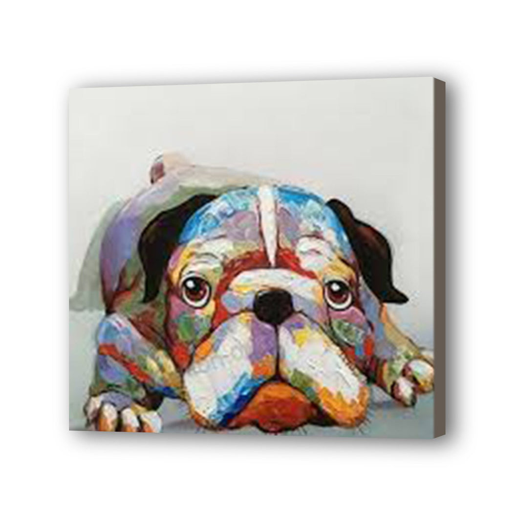 Dog Hand Painted Oil Painting / Canvas Wall Art UK HD07815