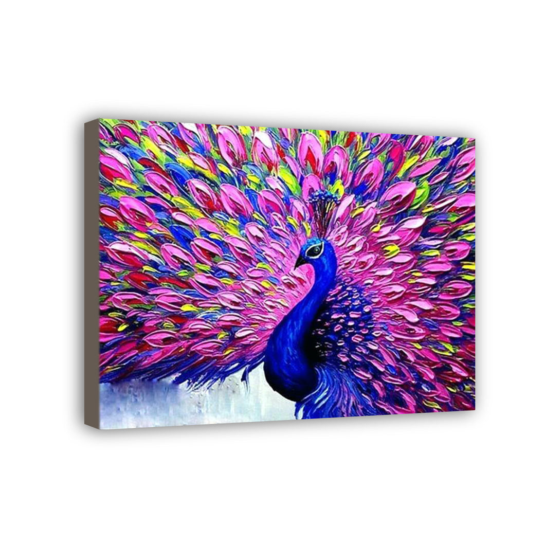 Peacock Hand Painted Oil Painting / Canvas Wall Art HD07816
