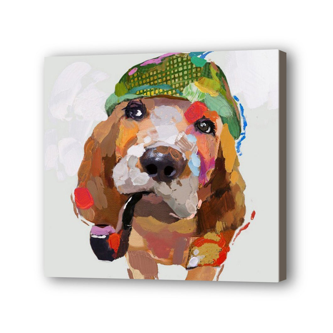 Dog Hand Painted Oil Painting / Canvas Wall Art UK HD07818