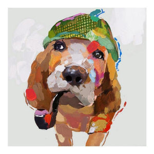Dog Hand Painted Oil Painting / Canvas Wall Art UK HD07818
