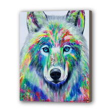 Load image into Gallery viewer, Wolf Hand Painted Oil Painting / Canvas Wall Art UK HD08102
