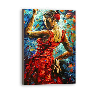 Woman Hand Painted Oil Painting / Canvas Wall Art UK HD08112