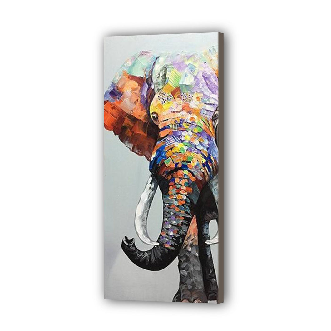 Elephant Hand Painted Oil Painting / Canvas Wall Art UK HD08141