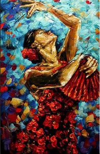 Woman Hand Painted Oil Painting / Canvas Wall Art UK HD08166
