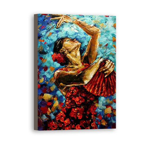 Woman Hand Painted Oil Painting / Canvas Wall Art UK HD08166