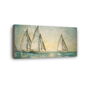 Boat Hand Painted Oil Painting / Canvas Wall Art HD08172