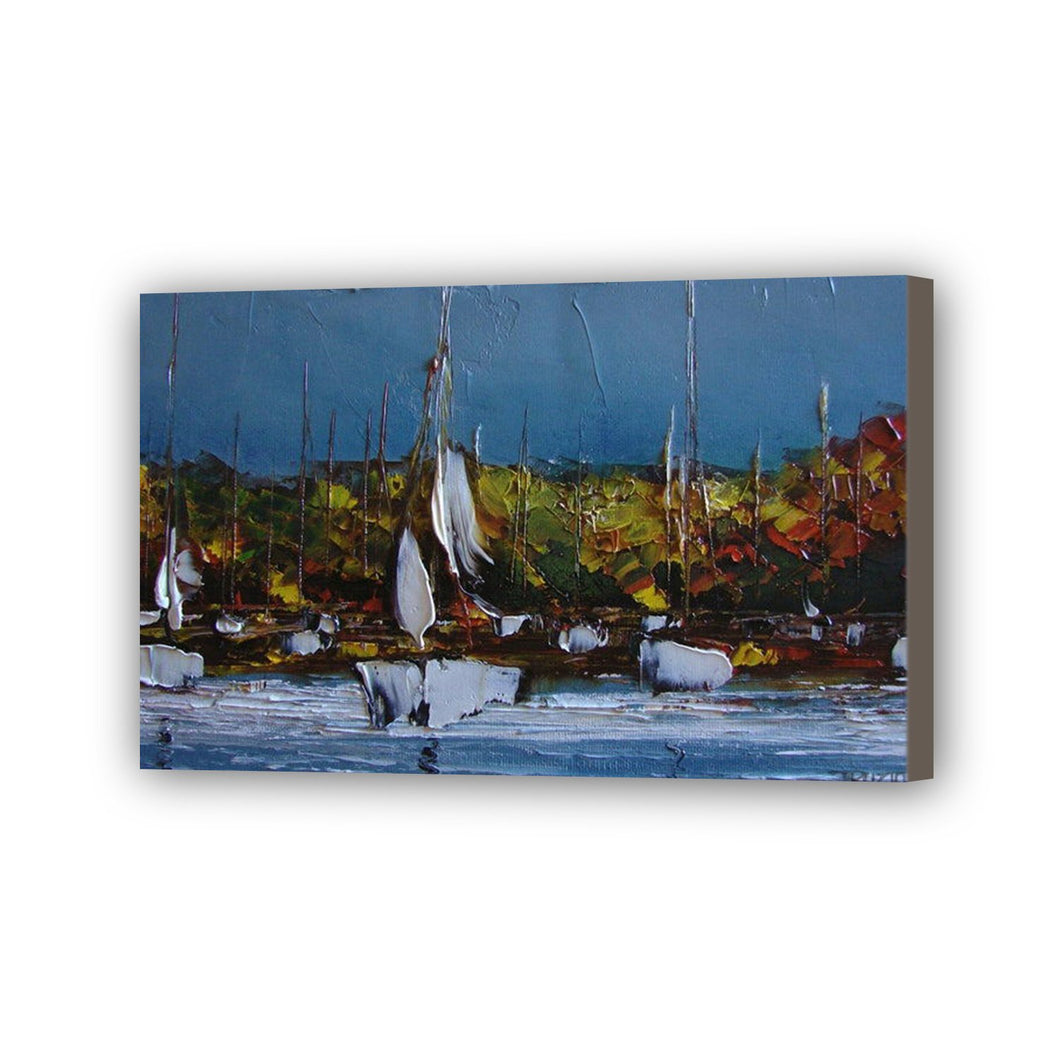 Boat Hand Painted Oil Painting / Canvas Wall Art UK HD08193