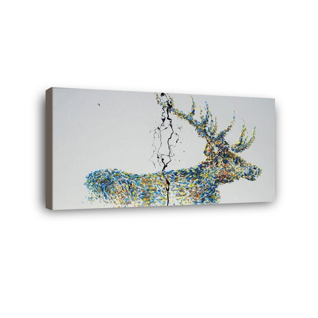 Deer Hand Painted Oil Painting / Canvas Wall Art HD08206