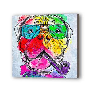 Dog Hand Painted Oil Painting / Canvas Wall Art UK HD08217