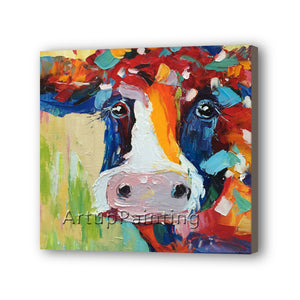 Bull Hand Painted Oil Painting / Canvas Wall Art UK HD08220