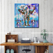 Load image into Gallery viewer, Elephant Hand Painted Oil Painting / Canvas Wall Art UK HD08306
