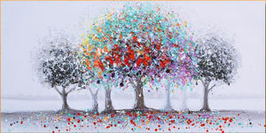 Tree Hand Painted Oil Painting / Canvas Wall Art UK HD08372