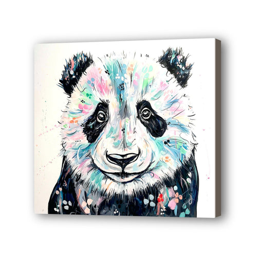 Panda Hand Painted Oil Painting / Canvas Wall Art UK HD08389