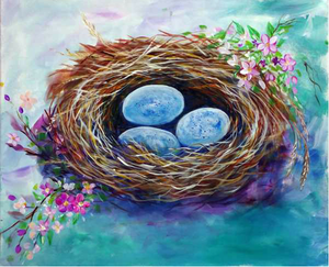 Bird Nest Hand Painted Oil Painting / Canvas Wall Art UK HD08408