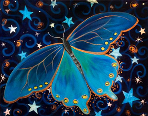 Butterfly Hand Painted Oil Painting / Canvas Wall Art UK HD08414