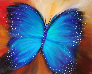 Butterfly Hand Painted Oil Painting / Canvas Wall Art UK HD08415