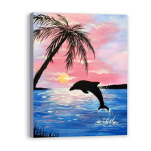 Load image into Gallery viewer, Dolphin Hand Painted Oil Painting / Canvas Wall Art UK HD08416
