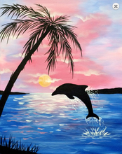 Load image into Gallery viewer, Dolphin Hand Painted Oil Painting / Canvas Wall Art UK HD08416
