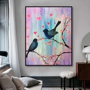 Bird Hand Painted Oil Painting / Canvas Wall Art HD08424