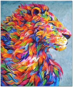 Lion Hand Painted Oil Painting / Canvas Wall Art UK HD08442