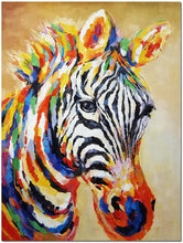 Load image into Gallery viewer, Zebra Hand Painted Oil Painting / Canvas Wall Art UK HD08456
