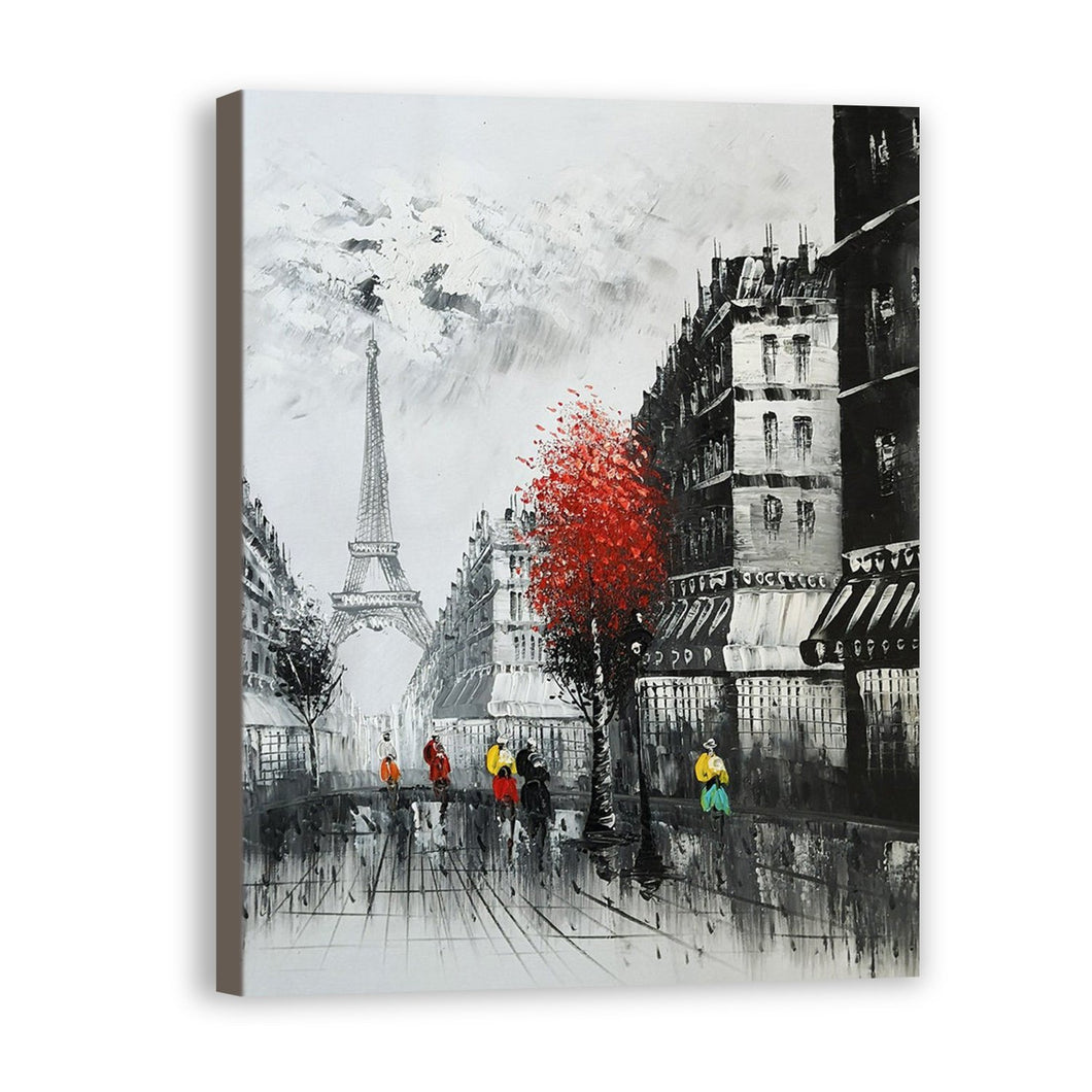 Eiffel Tower Hand Painted Oil Painting / Canvas Wall Art UK HD08468