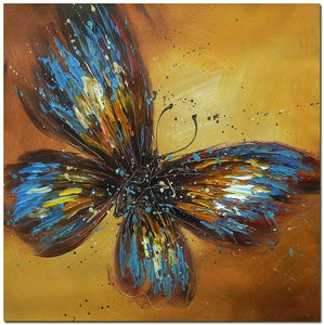 Butterfly Hand Painted Oil Painting / Canvas Wall Art UK HD08473