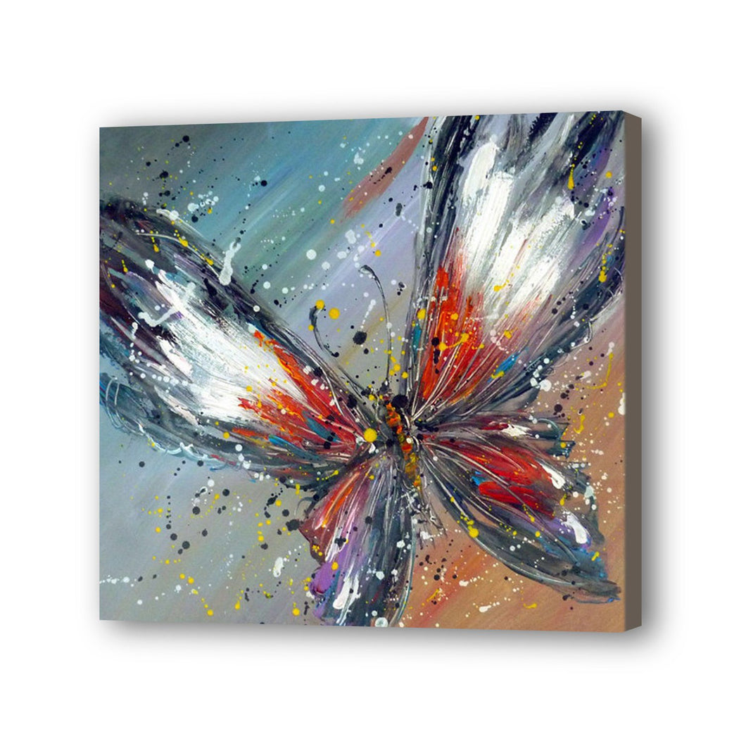 Butterfly Hand Painted Oil Painting / Canvas Wall Art UK HD08474