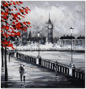 Street Hand Painted Oil Painting / Canvas Wall Art UK HD08479
