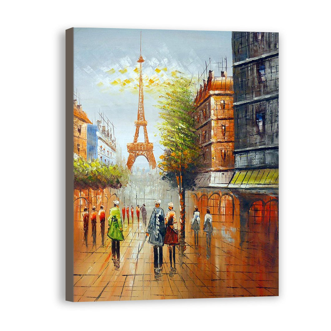 Eiffel Tower Hand Painted Oil Painting / Canvas Wall Art UK HD08483