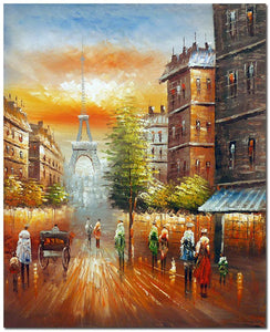 Eiffel Tower Hand Painted Oil Painting / Canvas Wall Art UK HD08484
