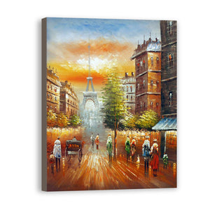 Eiffel Tower Hand Painted Oil Painting / Canvas Wall Art UK HD08484